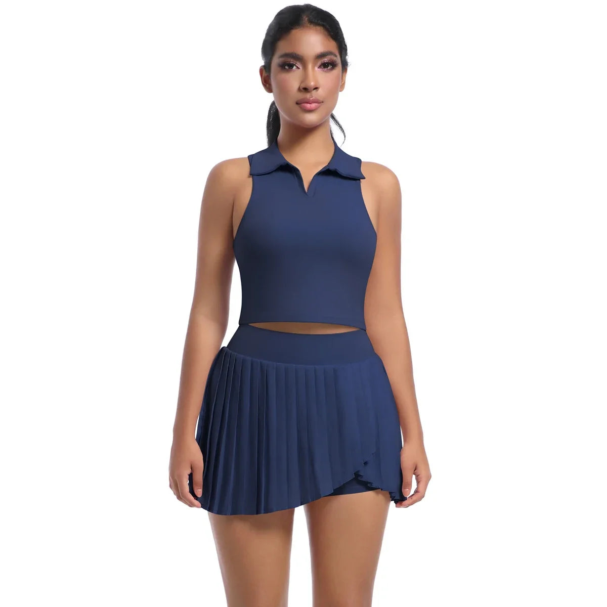 2 PCS Women's Yoga Gym Set Bra & Skirt