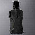 Men's Quick-Dry Gym Hoodie T-Shirt Black