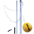 Park & Sun Sports Permanent Outdoor Tetherball Set with Accessories (2-Piece Pole) Yellow & Silver 10.25 feet